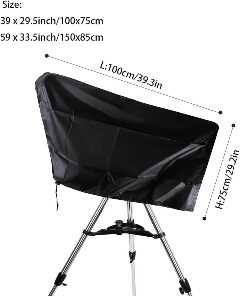SUNSURE - Valid Brand Dustproof Telescope Cover Protective Waterproof Telescope Cover with Adjustable Drawstring for indoor or Outdoor Use (Black-59x33in) - Image 4